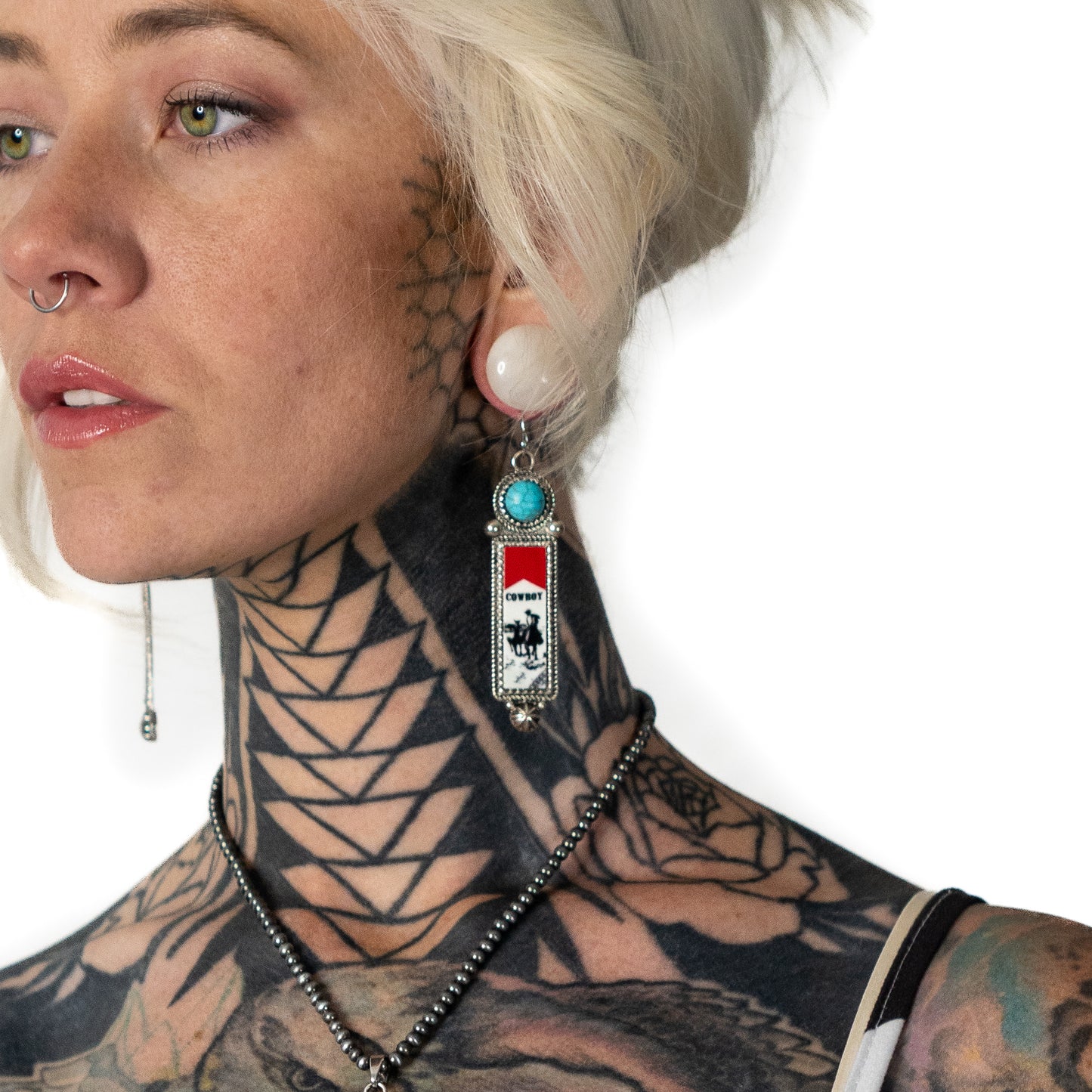 Cowboy Cigarette Reds Earrings + Necklace