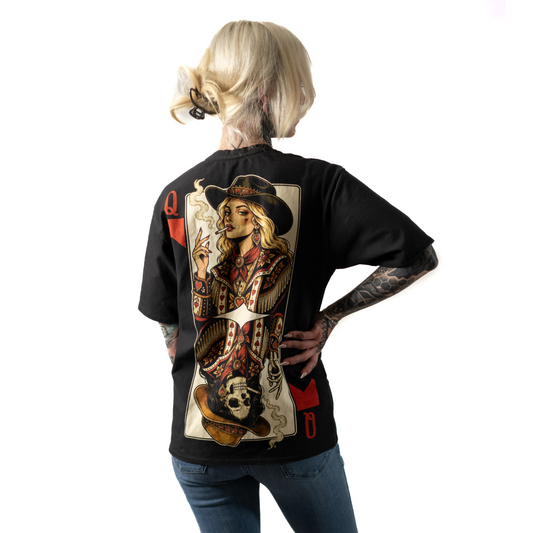 Queen of Red Cigarettes Black T-Shirt