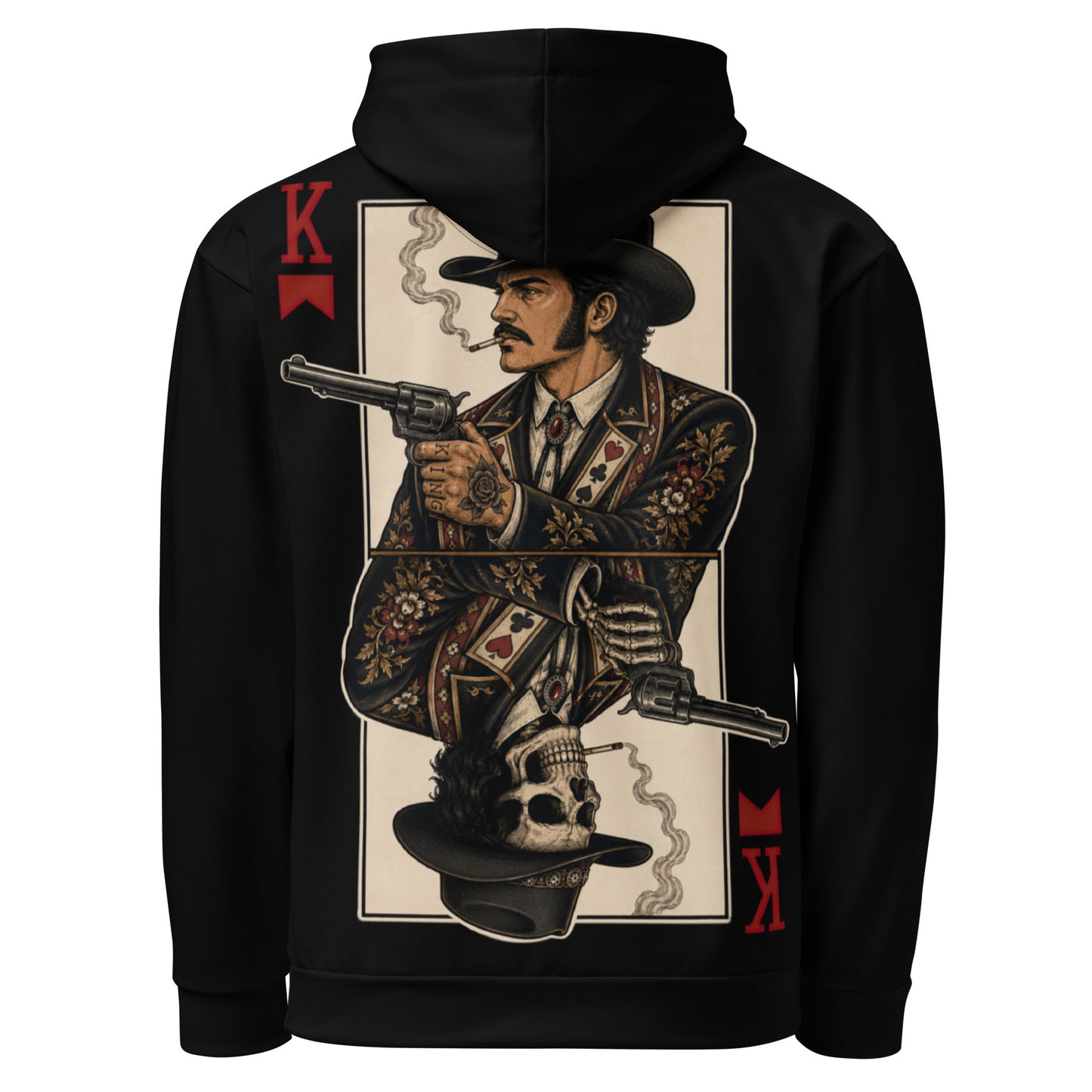 King of Red Cigarettes Hoodie Black