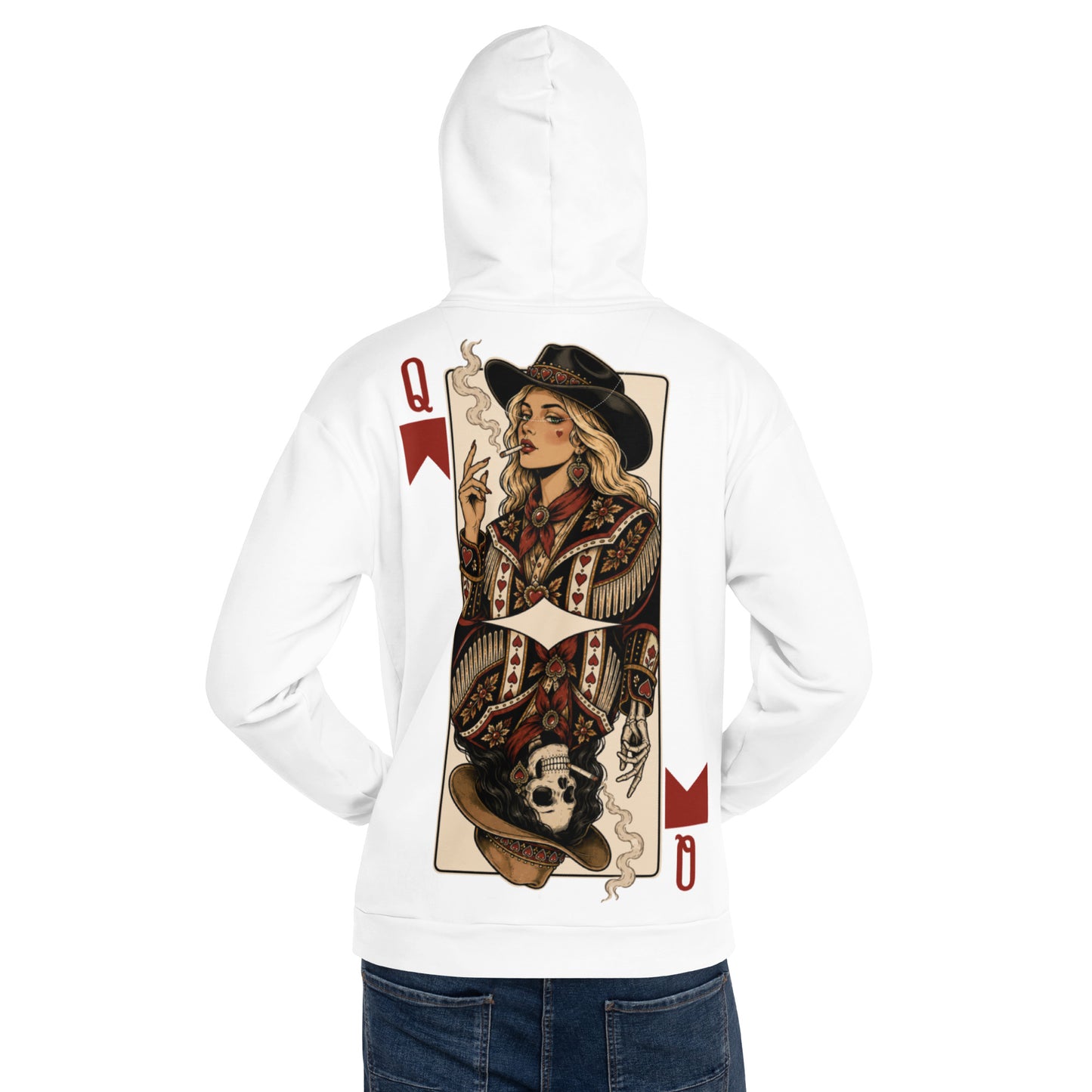 Queen of Red Cigarettes Hoodie White