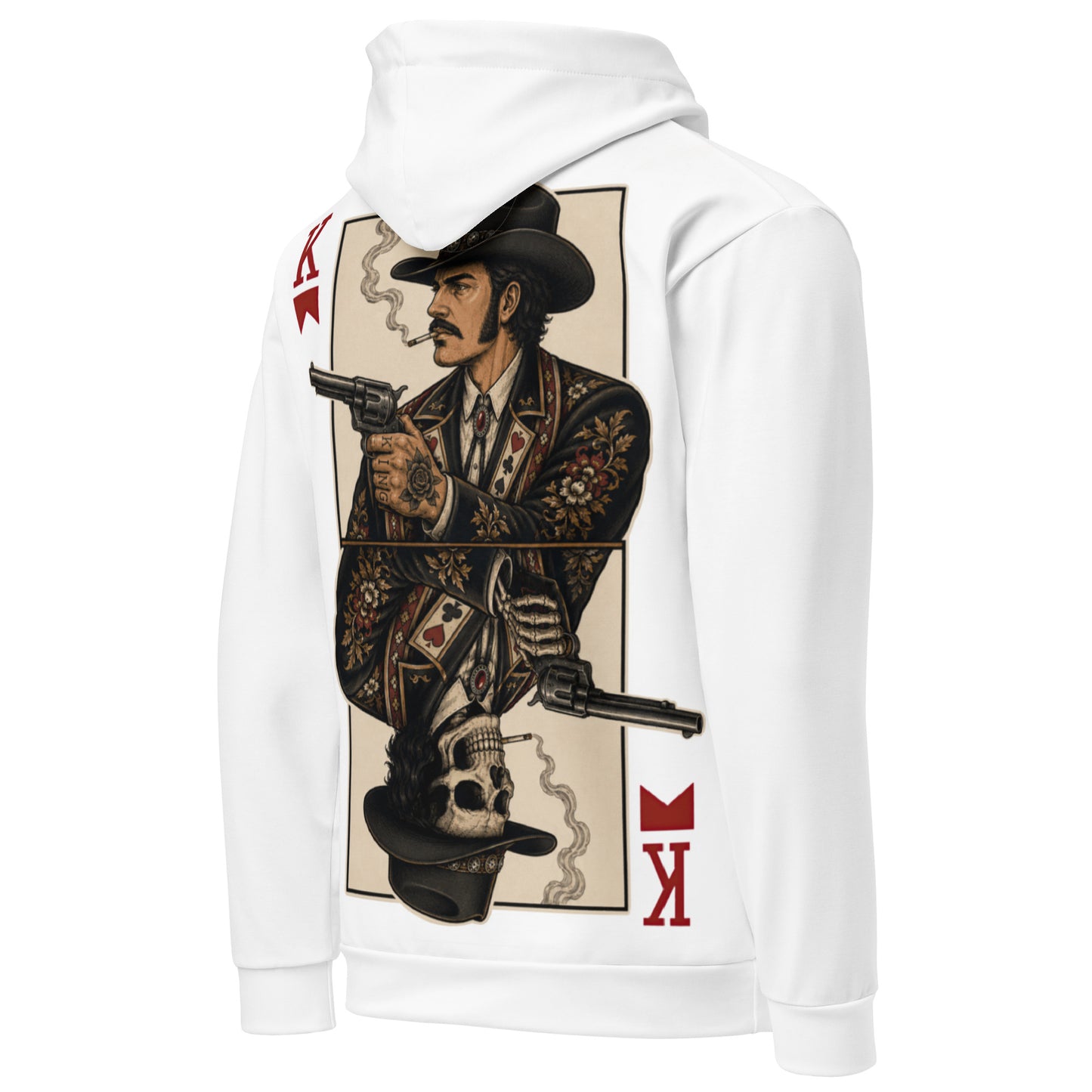 King of Red Cigarettes Hoodie White